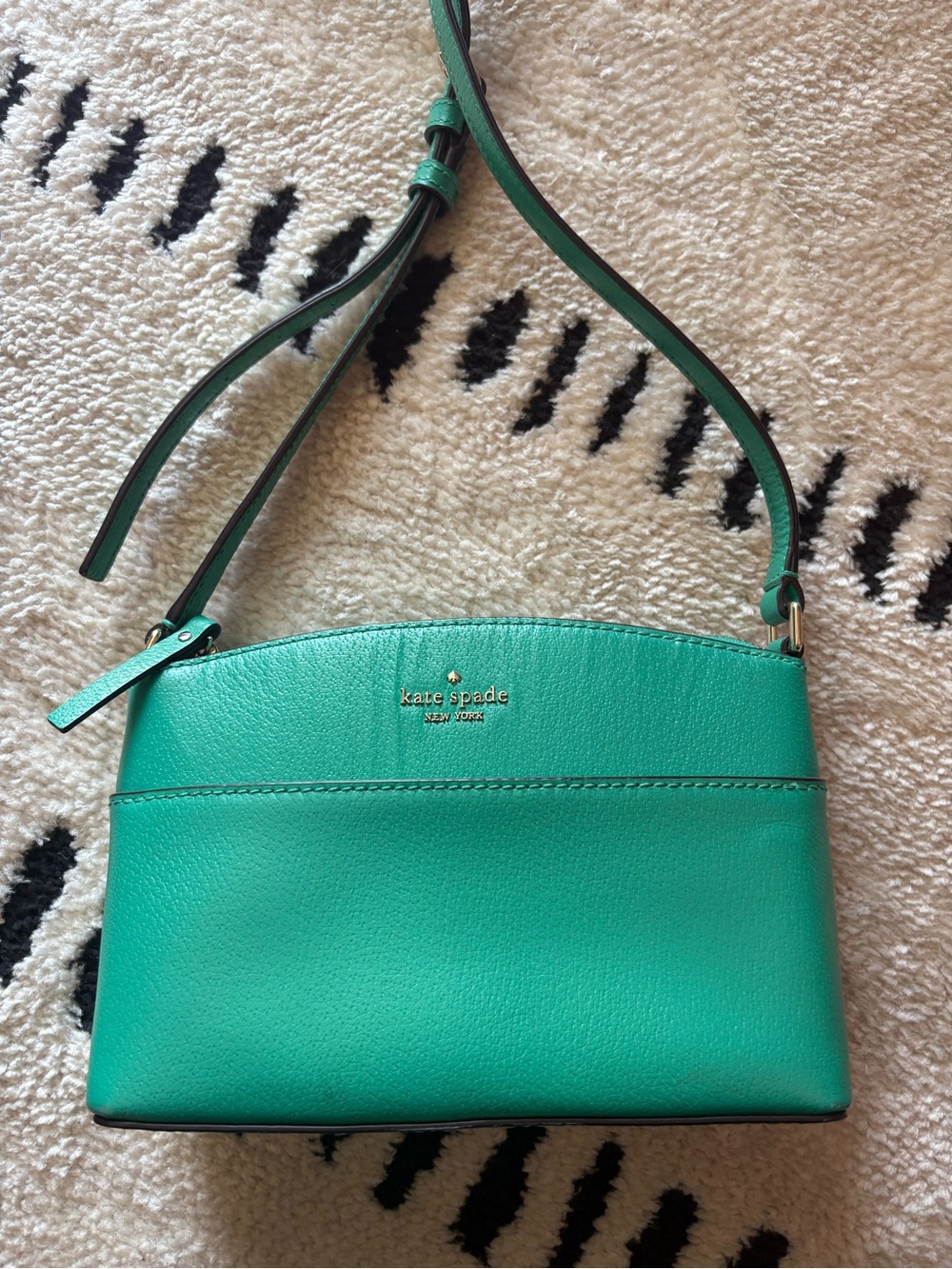 kate spade Teal Green Pebble Leather Crossbody Bag